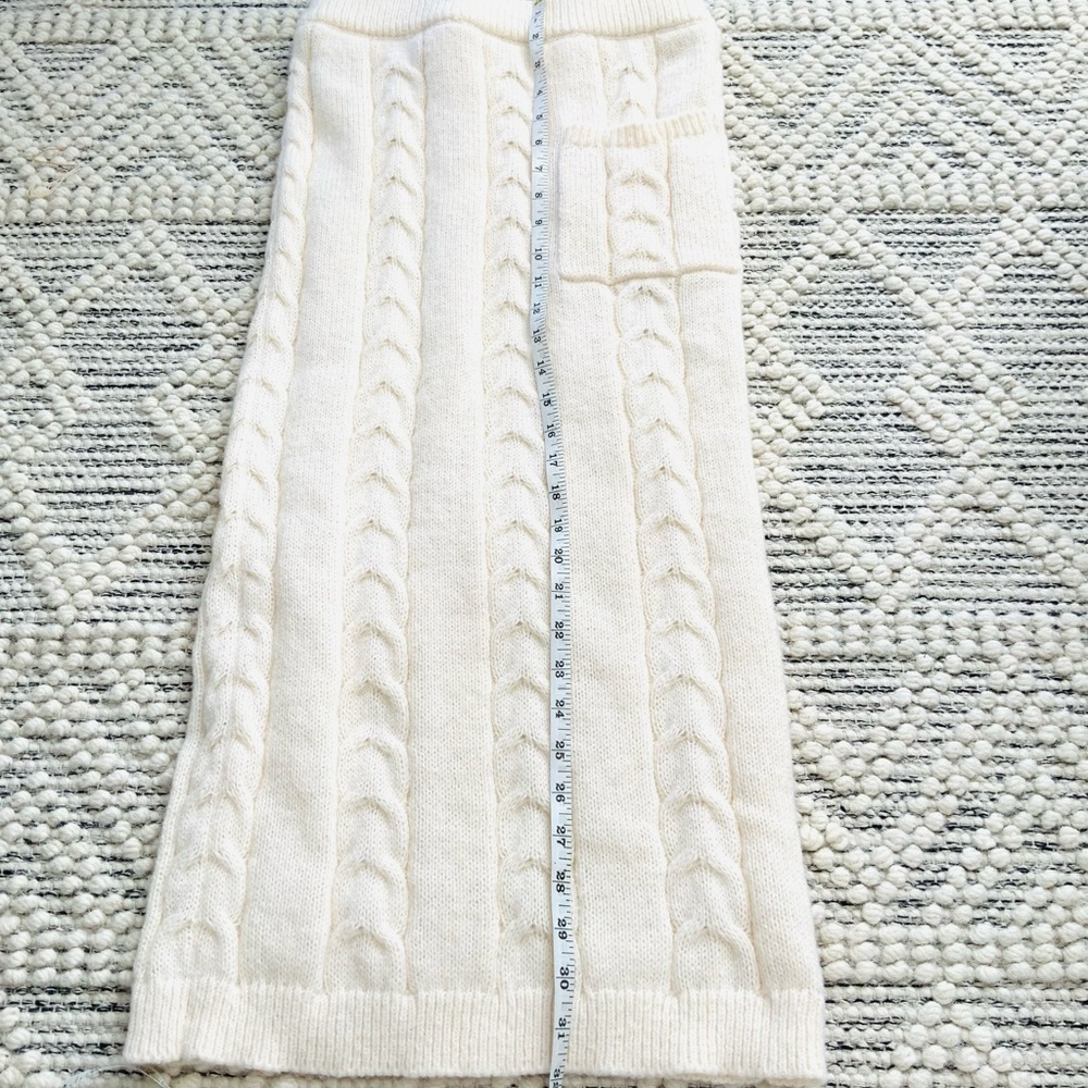 Chunky Cable Knit Long Skirt 2 Piece Outfit Sweater Sets - Picture 7 of 10